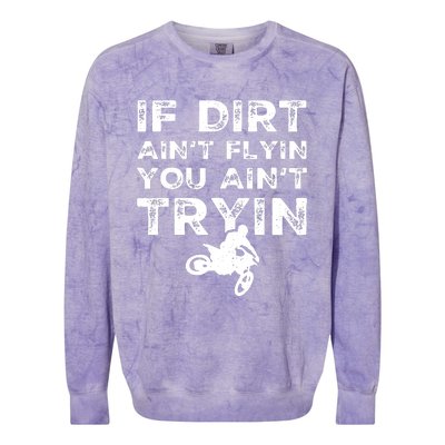 Funny Dirt Bike Riding Motocross Rider Supercross Colorblast Crewneck Sweatshirt