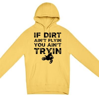 Funny Dirt Bike Riding Motocross Rider Supercross Premium Pullover Hoodie