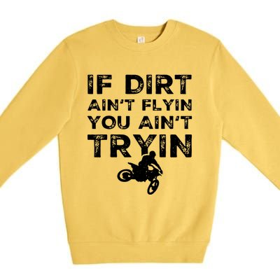 Funny Dirt Bike Riding Motocross Rider Supercross Premium Crewneck Sweatshirt