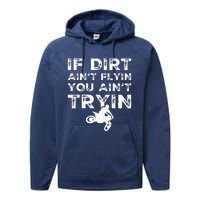 Funny Dirt Bike Riding Motocross Rider Supercross Performance Fleece Hoodie