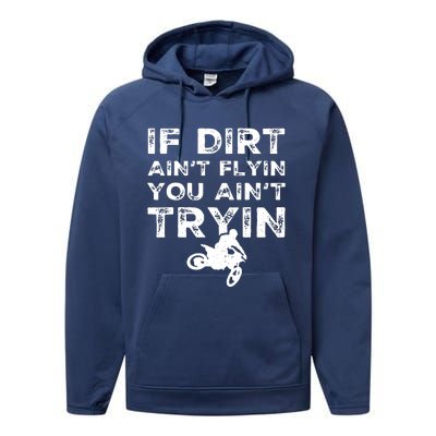 Funny Dirt Bike Riding Motocross Rider Supercross Performance Fleece Hoodie