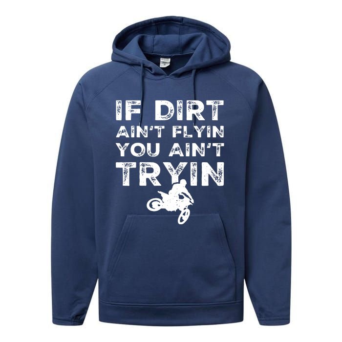 Funny Dirt Bike Riding Motocross Rider Supercross Performance Fleece Hoodie