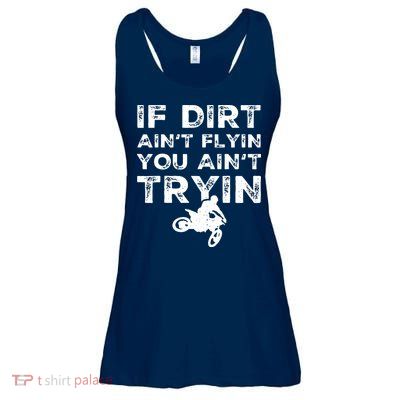 Funny Dirt Bike Riding Motocross Rider Supercross Ladies Essential Flowy Tank