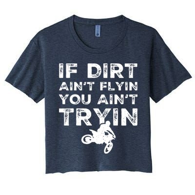 Funny Dirt Bike Riding Motocross Rider Supercross Crop Top