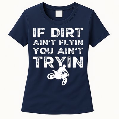 Funny Dirt Bike Riding Motocross Rider Supercross Womens T-Shirt