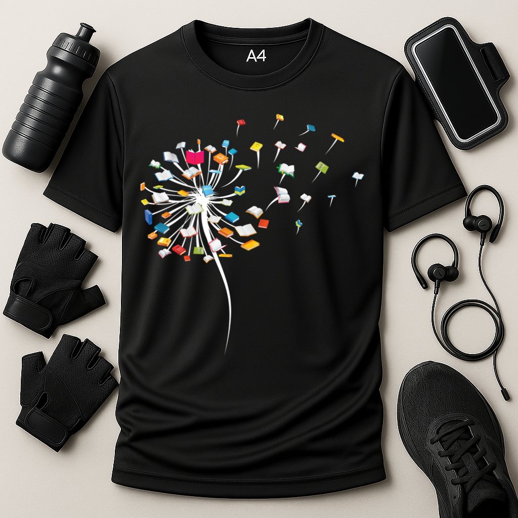 Funny Dandelion Books Gift For Reading Lover Cooling Performance Crew T-Shirt