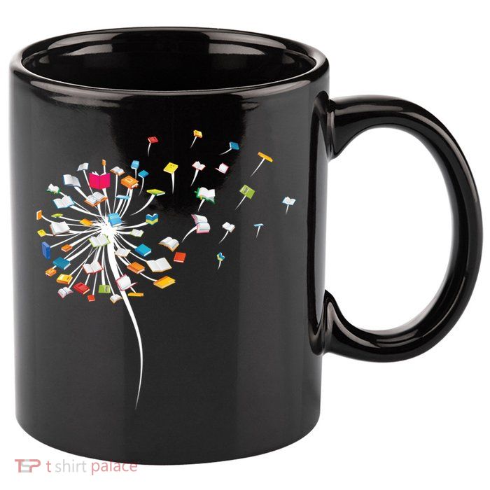 Funny Dandelion Books Gift For Reading Lover 11oz C Handle Ceramic Mug