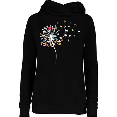 Funny Dandelion Books Gift For Reading Lover Womens Funnel Neck Pullover Hood