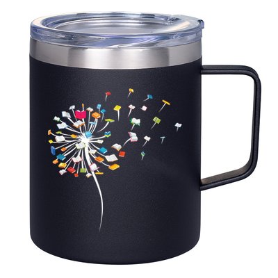 Funny Dandelion Books Gift For Reading Lover 12oz Stainless Steel Coffee Mug