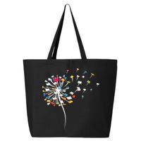 Funny Dandelion Books Gift For Reading Lover 25L Jumbo Tote