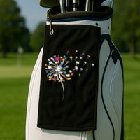 Funny Dandelion Books Gift For Reading Lover Golf Towel