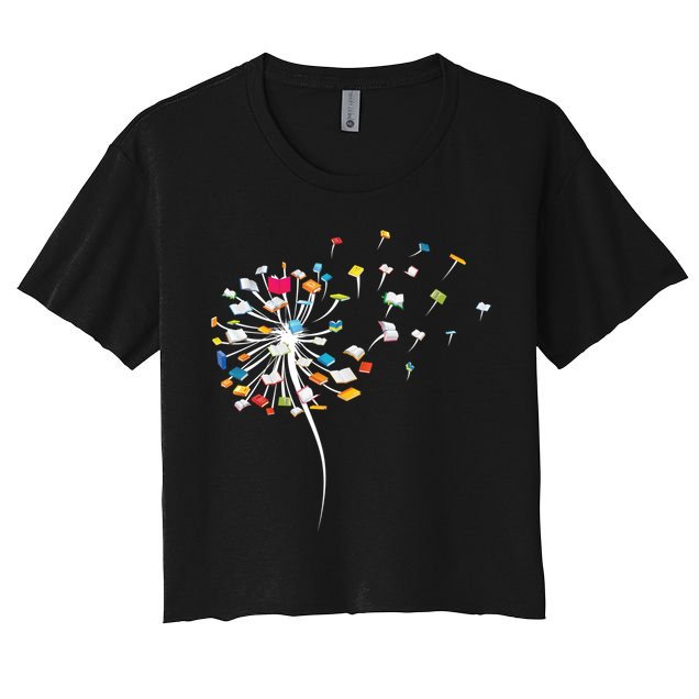 Funny Dandelion Books Gift For Reading Lover Crop Top