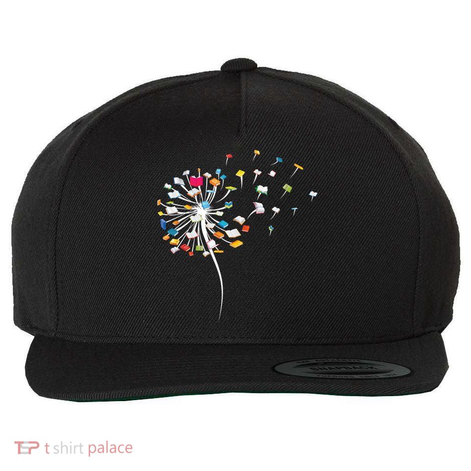 Funny Dandelion Books Gift For Reading Lover Wool Snapback Cap