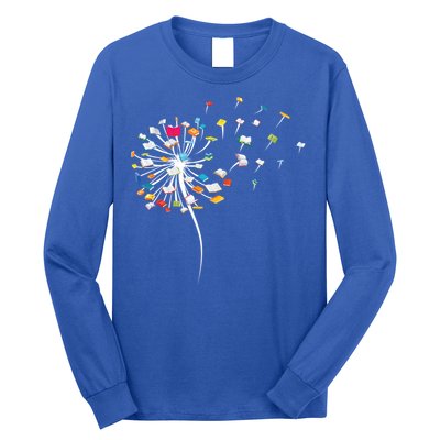 Funny Dandelion Books Gift For Reading Lover Long Sleeve Shirt