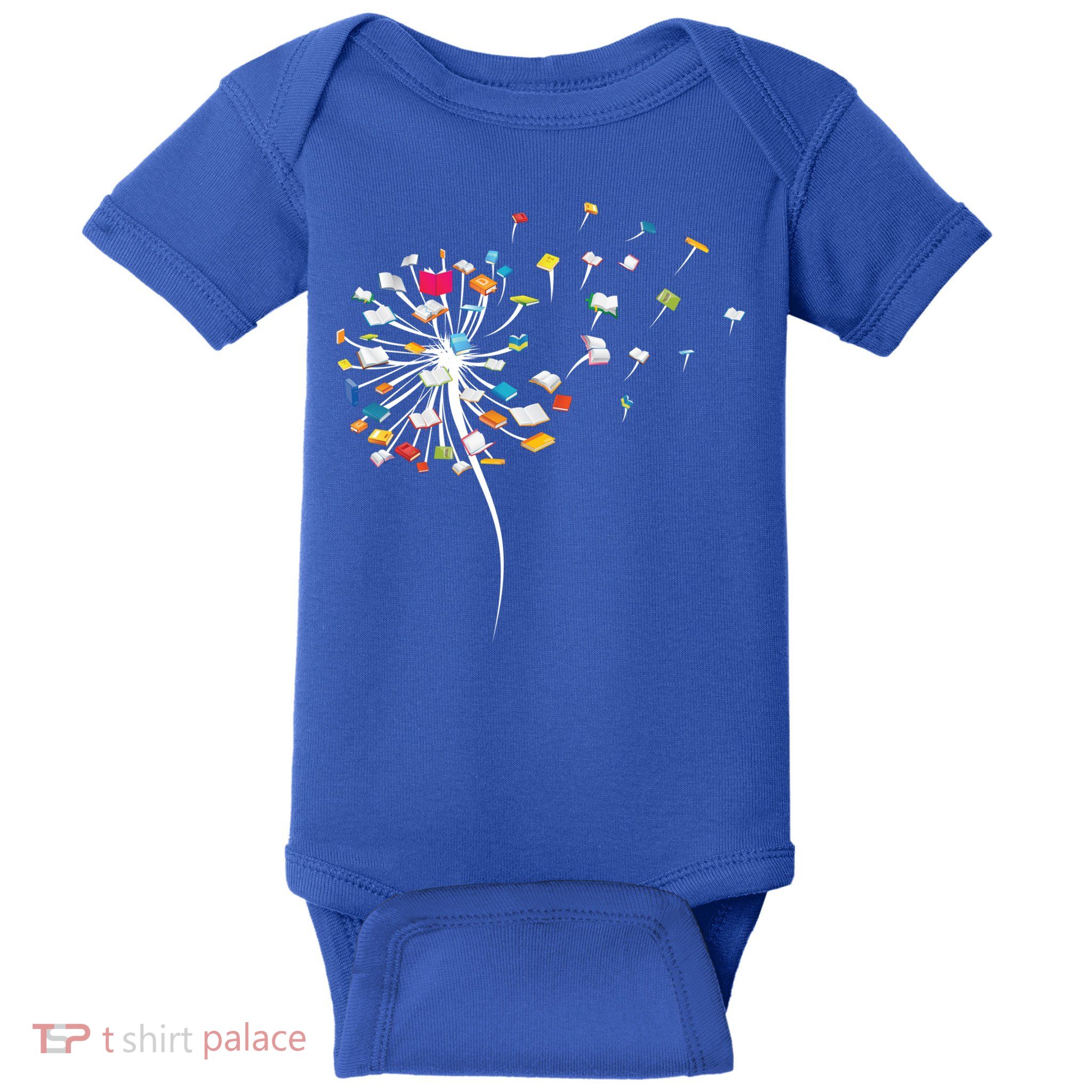 Funny Dandelion Books Gift For Reading Lover Baby Bodysuit