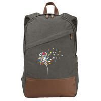 Funny Dandelion Books Gift For Reading Lover Cotton Canvas Backpack