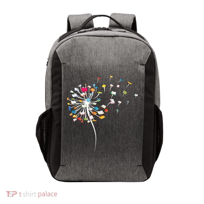Funny Dandelion Books Gift For Reading Lover Vector Backpack