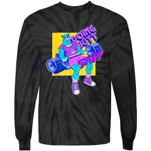 Funny Doing Butt Stuff Workout Bodybuilding Fitness Gym Tie-Dye Long Sleeve Shirt