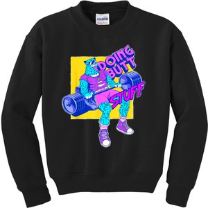 Funny Doing Butt Stuff Workout Bodybuilding Fitness Gym Kids Sweatshirt