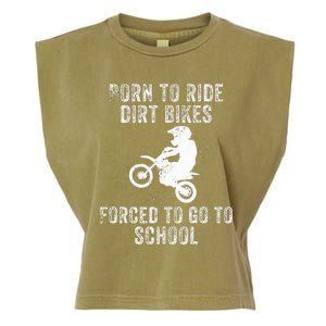 Funny Dirt Bike Art Motocross Dirt Bike Rider Garment-Dyed Women's Muscle Tee