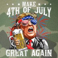 Funny Drinking Beer Team Make 4th Of July Great Again Trump Legacy Tie Dye Trucker Hat