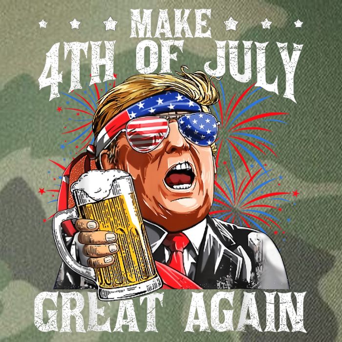 Funny Drinking Beer Team Make 4th Of July Great Again Trump Legacy Tie Dye Trucker Hat