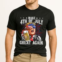 Funny Drinking Beer Team Make 4th Of July Great Again Trump Cooling Performance Crew T-Shirt