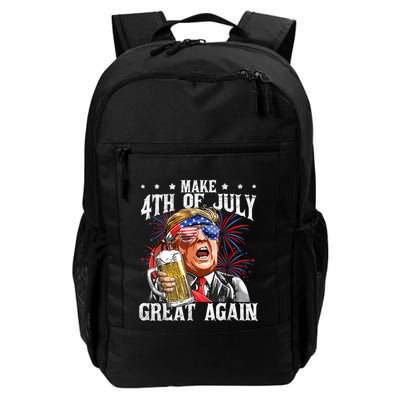 Funny Drinking Beer Team Make 4th Of July Great Again Trump Backpack