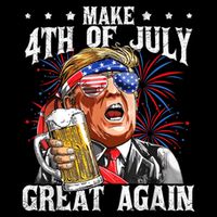 Funny Drinking Beer Team Make 4th Of July Great Again Trump 16 in Basic Backpack