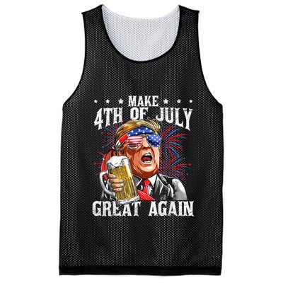 Funny Drinking Beer Team Make 4th Of July Great Again Trump Mesh Reversible Basketball Jersey Tank