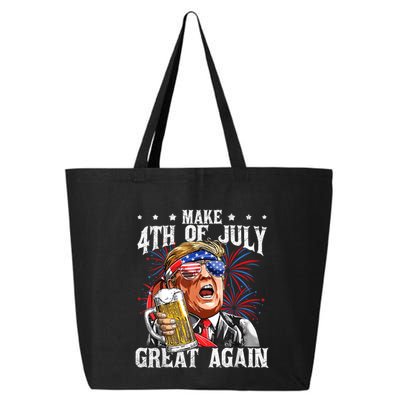 Funny Drinking Beer Team Make 4th Of July Great Again Trump 25L Jumbo Tote