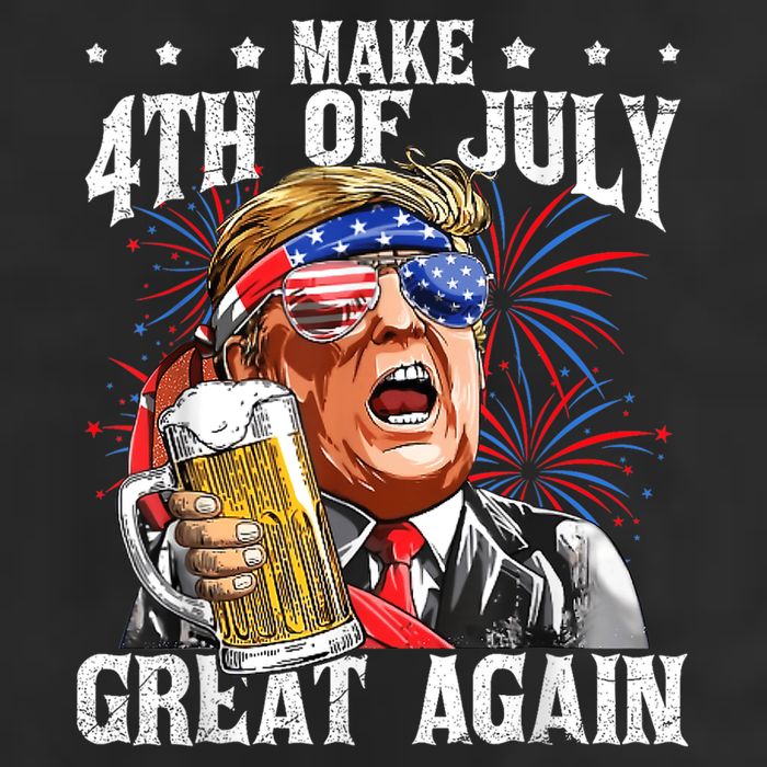 Funny Drinking Beer Team Make 4th Of July Great Again Trump Golf Towel