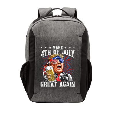Funny Drinking Beer Team Make 4th Of July Great Again Trump Vector Backpack