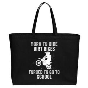 Funny Dirt Bike Art For Motocross Dirt Bike Rider Cotton Canvas Jumbo Tote