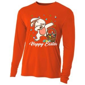 Funny Dabbing Bunny Happy Easter Day Funny Gift Gift Cooling Performance Long Sleeve Crew