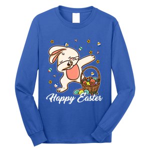 Funny Dabbing Bunny Happy Easter Day Funny Gift Gift Long Sleeve Shirt