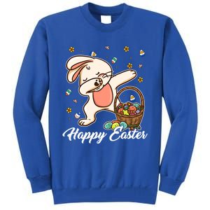 Funny Dabbing Bunny Happy Easter Day Funny Gift Gift Tall Sweatshirt