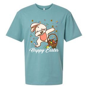 Funny Dabbing Bunny Happy Easter Day Funny Gift Gift Sueded Cloud Jersey T-Shirt