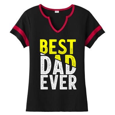 Father Day Best Dad Ever From Daughter Son Mom Ladies Halftime Notch Neck Tee