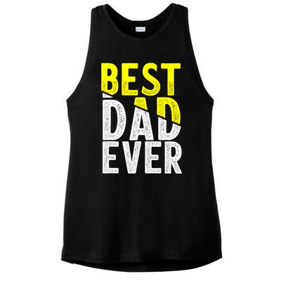 Father Day Best Dad Ever From Daughter Son Mom Ladies PosiCharge Tri-Blend Wicking Tank