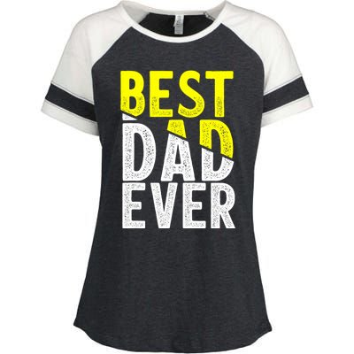 Father Day Best Dad Ever From Daughter Son Mom Enza Ladies Jersey Colorblock Tee