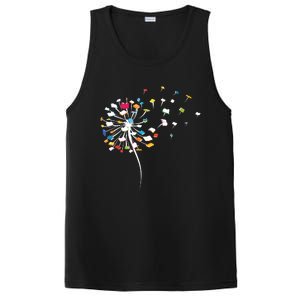 Funny Dandelion Books Gift For Reading Lover Women Girl PosiCharge Competitor Tank