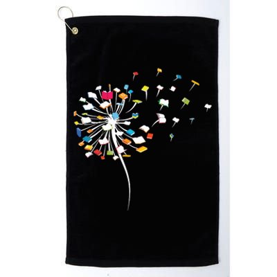 Funny Dandelion Books Gift For Reading Lover Women Girl Platinum Collection Golf Towel