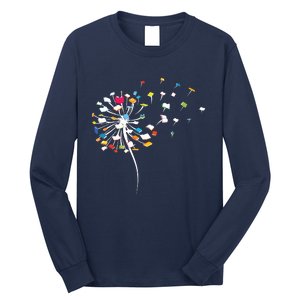 Funny Dandelion Books Gift For Reading Lover Women Girl Long Sleeve Shirt