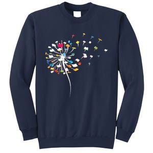 Funny Dandelion Books Gift For Reading Lover Women Girl Sweatshirt