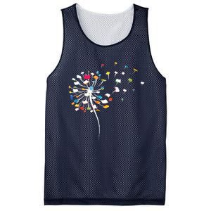 Funny Dandelion Books Gift For Reading Lover Women Girl Mesh Reversible Basketball Jersey Tank