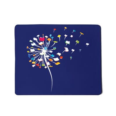 Funny Dandelion Books Gift For Reading Lover Women Girl Mousepad