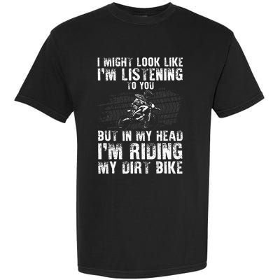 Funny Dirt Bike Art Motocross Dirt Bike Rider Garment-Dyed Heavyweight T-Shirt