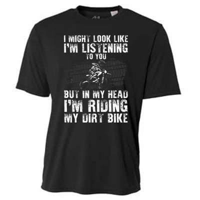 Funny Dirt Bike Art Motocross Dirt Bike Rider Cooling Performance Crew T-Shirt