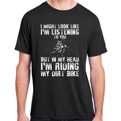 Funny Dirt Bike Art Motocross Dirt Bike Rider Adult ChromaSoft Performance T-Shirt